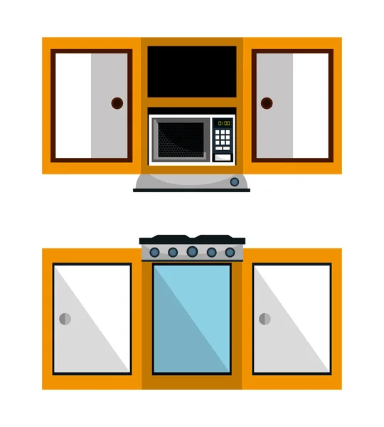 Utensilios de cocina y menaje — Vector de stock