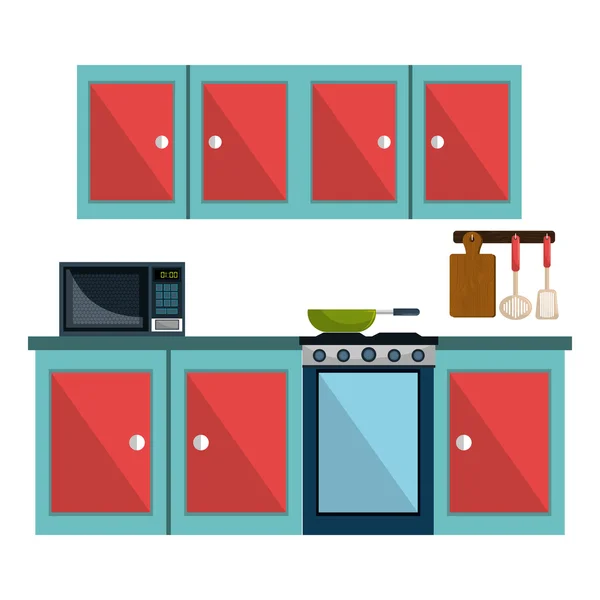 厨房用具和餐具 — 图库矢量图片