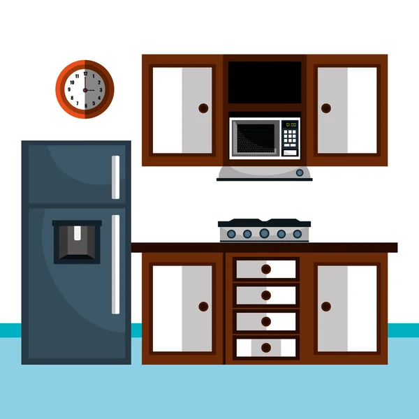 Ustensiles de cuisine et vaisselle — Image vectorielle