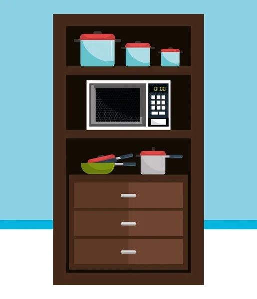 Ustensiles de cuisine et vaisselle — Image vectorielle
