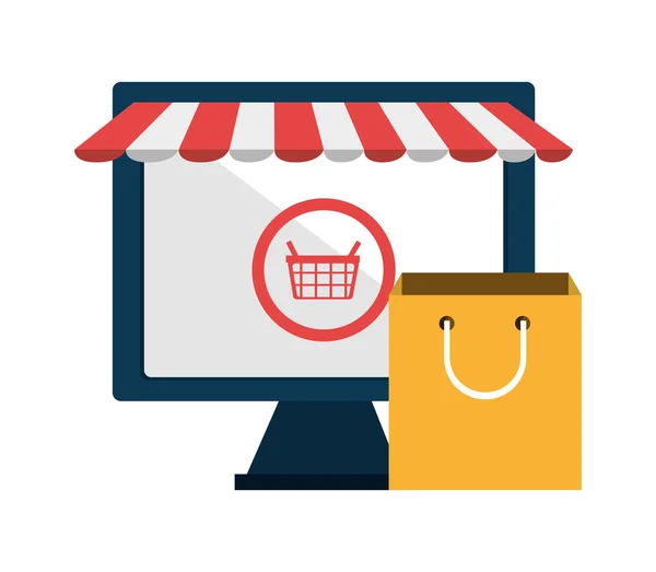 Digitale marketing en e-commerce — Stockvector