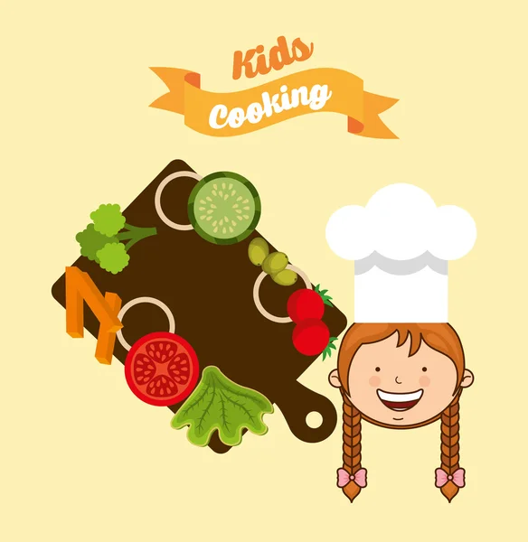 아이 들 요리 디자인 — 스톡 벡터