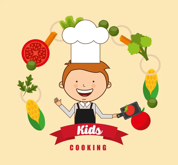 Diseño de cocina para niños — Archivo Imágenes Vectoriales