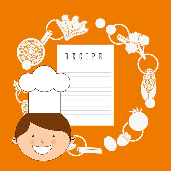 Enfants cuisine design — Image vectorielle