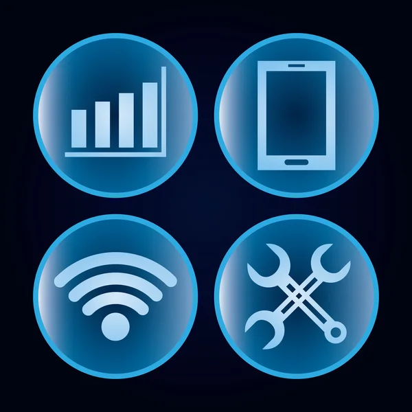 Tecnología y dispositivos electrónicos — Vector de stock