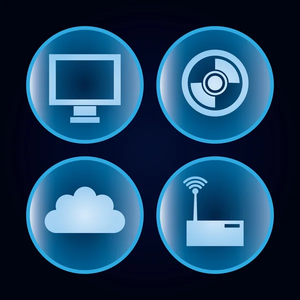 Technologie und elektronische Geräte — Stockvektor