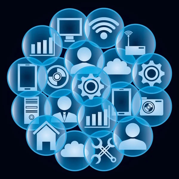 Technologie und elektronische Geräte — Stockvektor