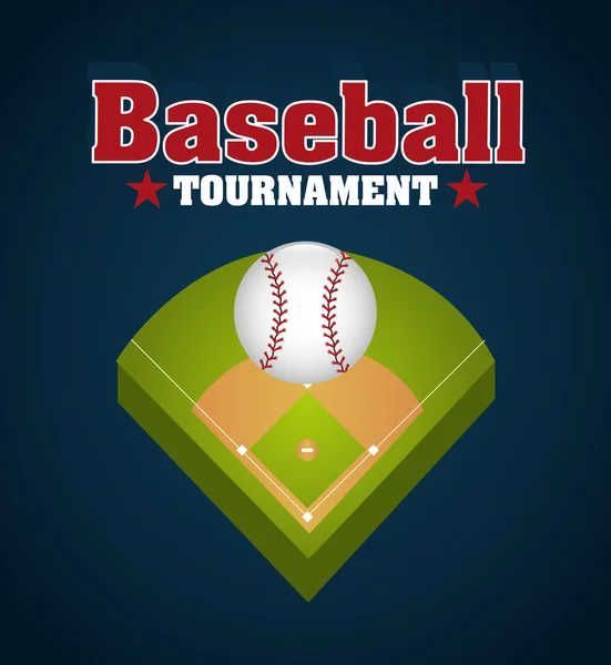 Baseball sport gam — Image vectorielle