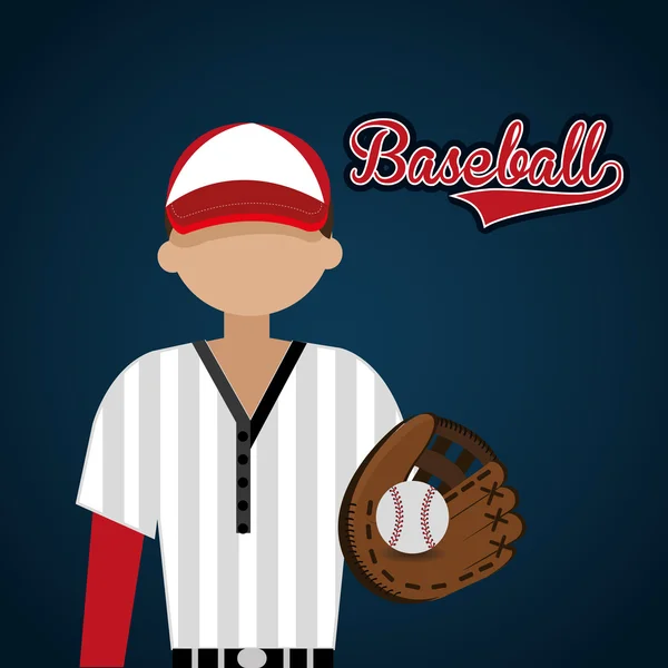 Honkbal sport gam — Stockvector