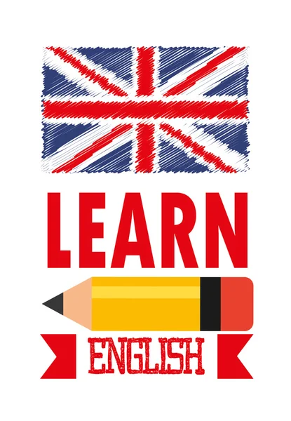 Learn english design — Stock Vector