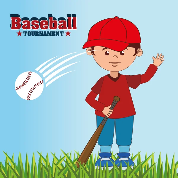 Honkbal sport gam — Stockvector