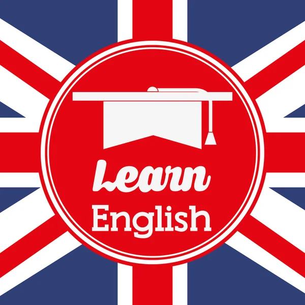 Aprender inglês design — Vetor de Stock