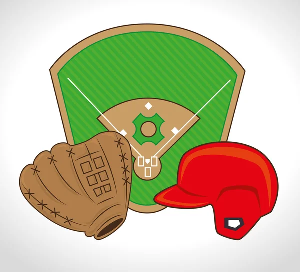 Baseball sport gam — Image vectorielle