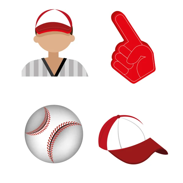 Baseball sport spel. — Stock vektor