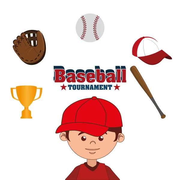 Honkbal sport gam — Stockvector