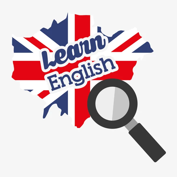 Μάθετε το αγγλικό σχέδιο — Διανυσματικό Αρχείο