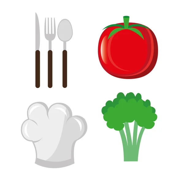 Alimenti e prodotti vegani — Vettoriale Stock