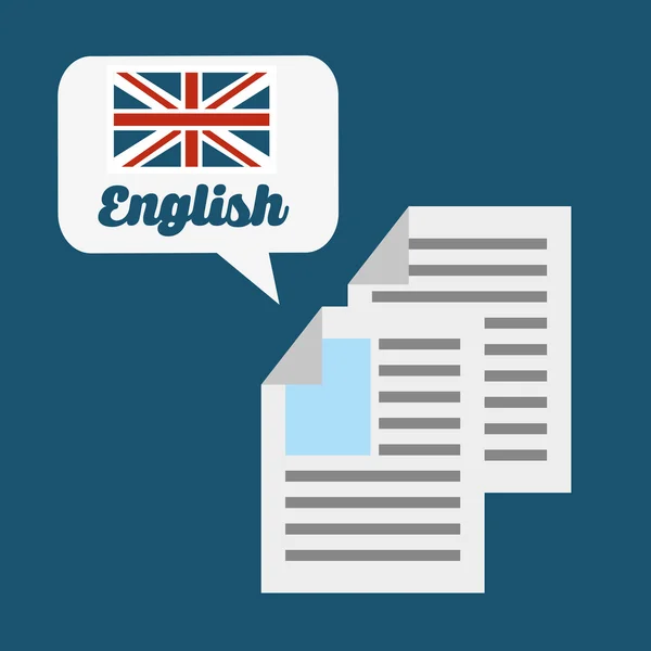 Apprendre le design anglais — Image vectorielle