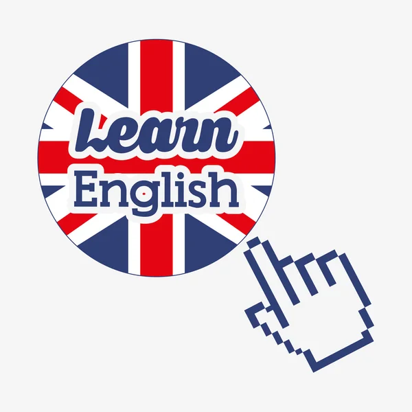 Aprender inglês design —  Vetores de Stock