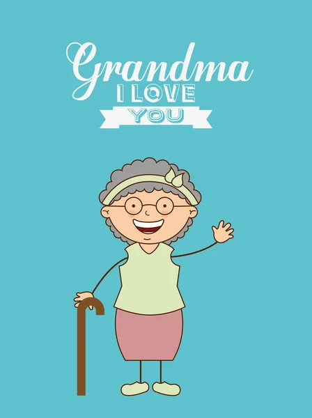 Παππούδες και γιαγιάδες σχεδιασμός concept — Διανυσματικό Αρχείο