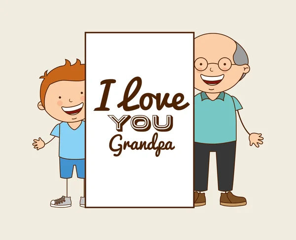 Grandparents concept design — Stock Vector