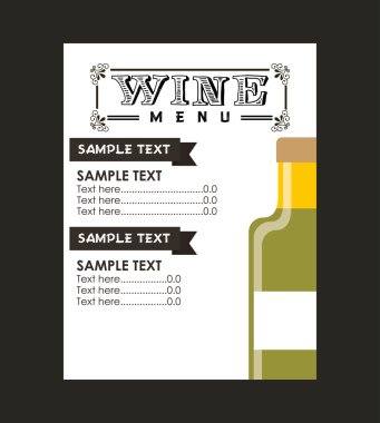 şarap menü tasarımı 