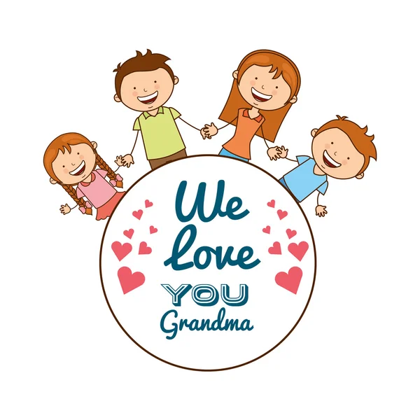 Far-och morföräldrar konceptdesign — Stock vektor