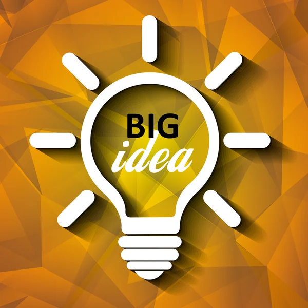 Bulb or big idea — Stock Vector