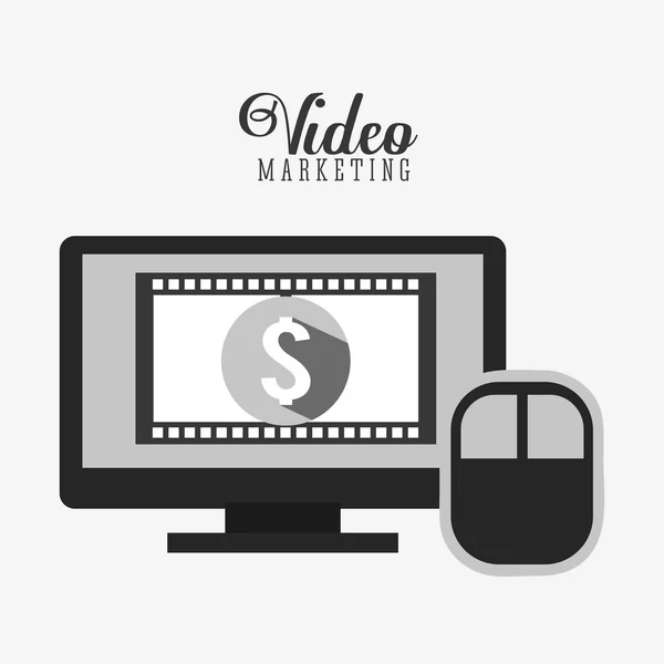 Video marketing design — Stock vektor