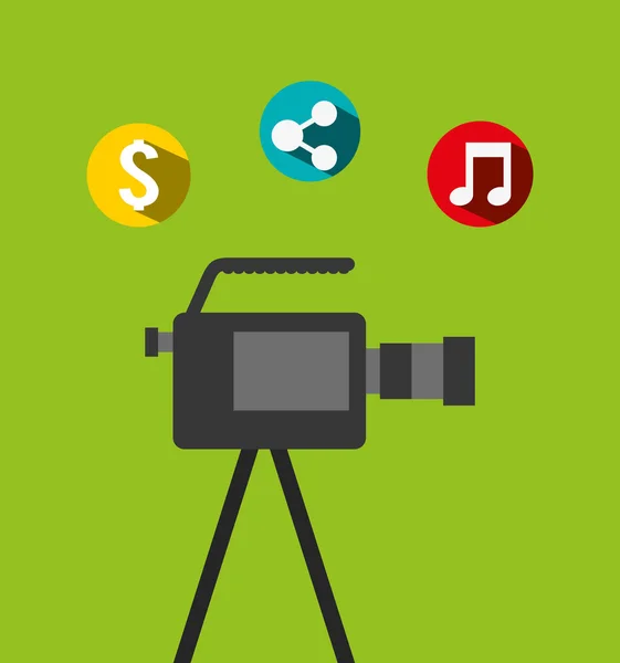 Design de vídeo marketing — Vetor de Stock