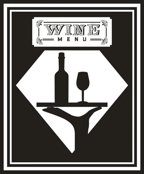 Menu vin design — Image vectorielle