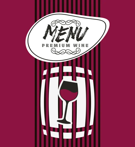 Design de vinho menu — Vetor de Stock