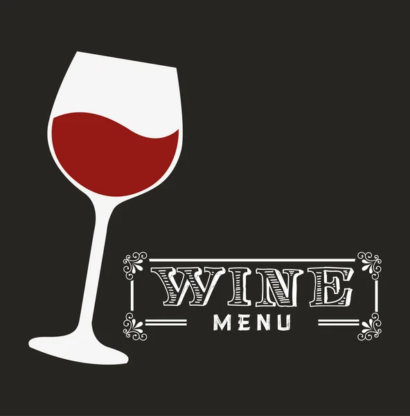 Design de vinho menu — Vetor de Stock