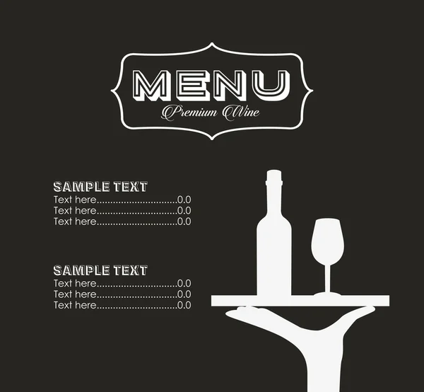 Menü Weindesign — Stockvektor