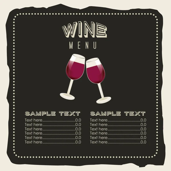 Menu wine design — Stock Vector