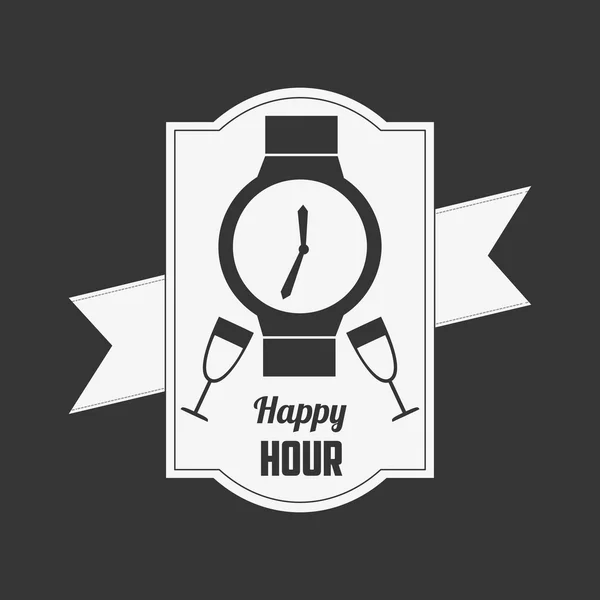 Design happy hour —  Vetores de Stock