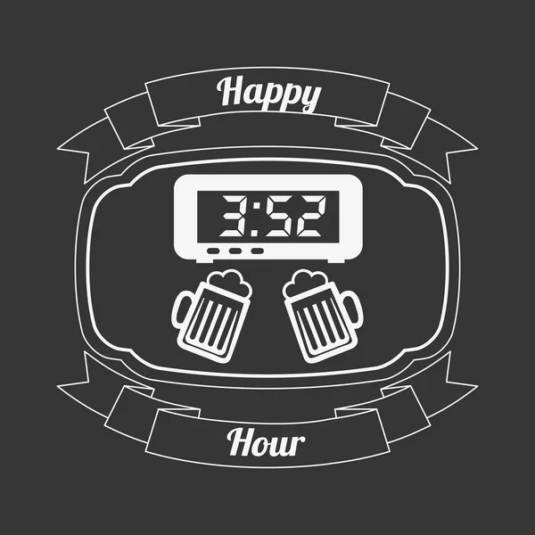 Design happy hour — Vetor de Stock