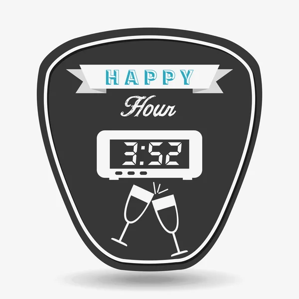 Happy Hour-Design — Stockvektor