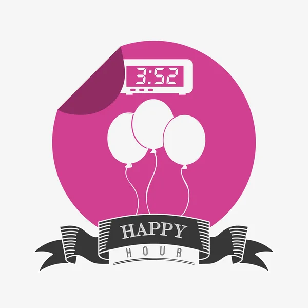 Happy hour ontwerp — Stockvector