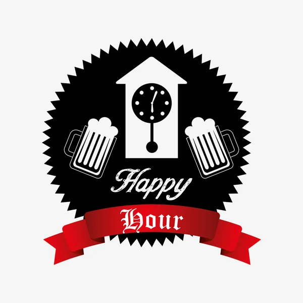 Happy hour ontwerp — Stockvector