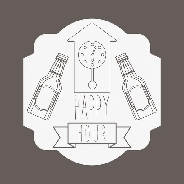 Conception happy hour — Image vectorielle