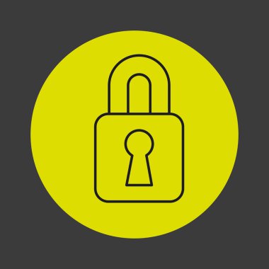 Asma kilit simgesi tasarım