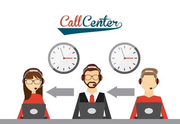 Design de call center — Vetor de Stock