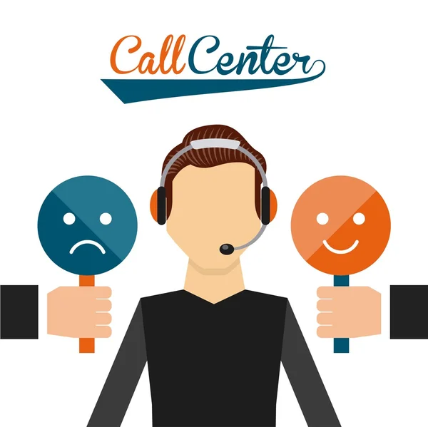 Call center design — Stock Vector