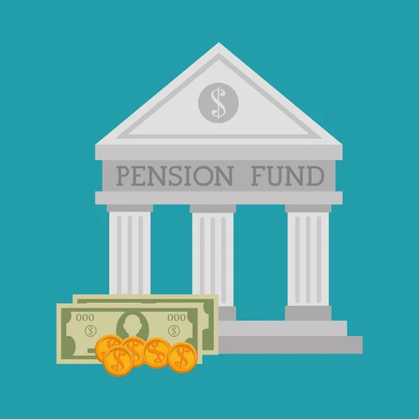 Pension finansiering grafik — Stock vektor