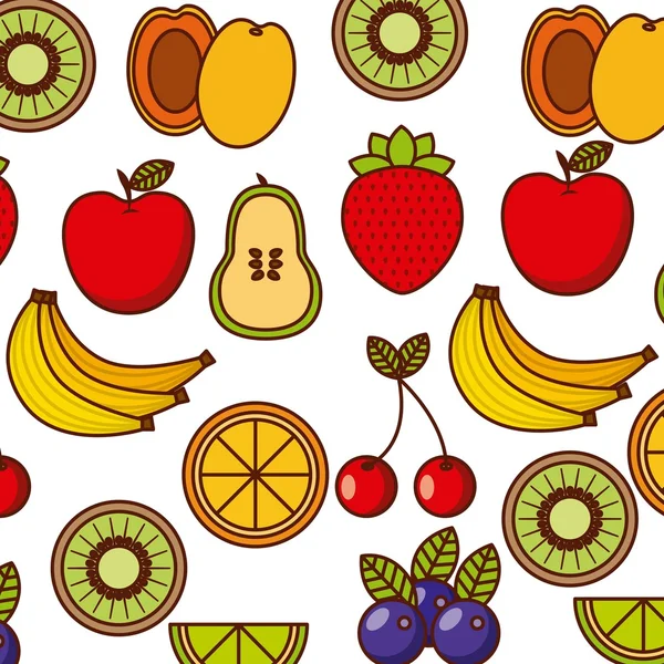 Design tropicale della frutta — Vettoriale Stock