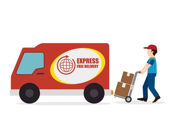 Bisnis pengiriman dan logistik - Stok Vektor