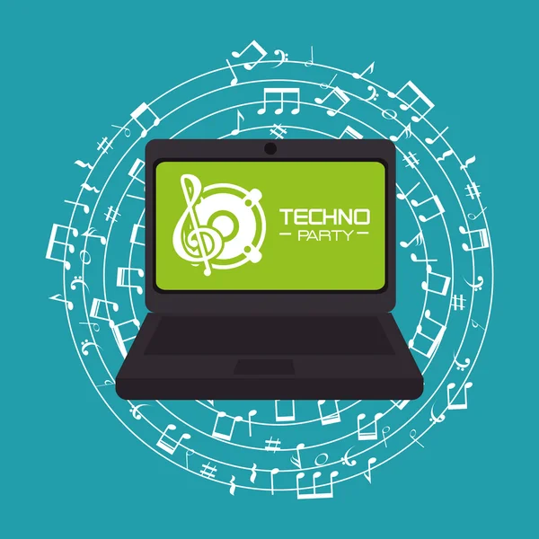 Musikutrustning och teknik — Stock vektor