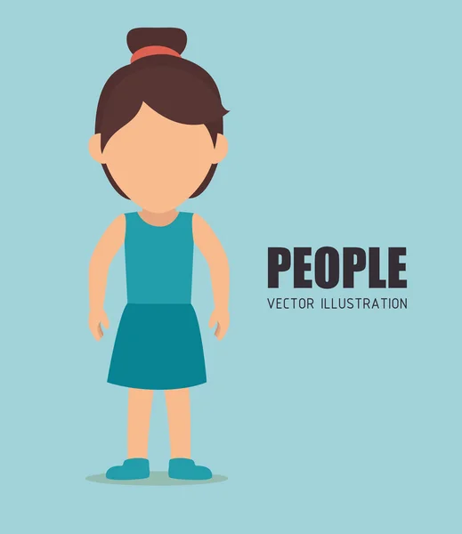 People cartoon graphic — Stock Vector