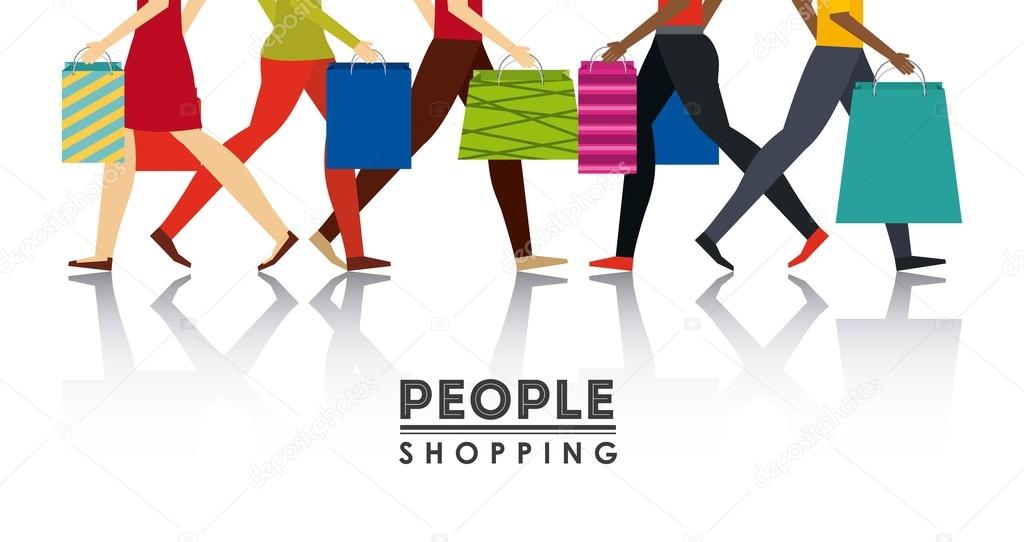 people shopping design
